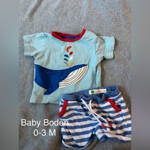 Baby Boden boys whale outfit 0-3 M mini Boden
